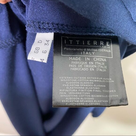 CHLOE Blue Long Sleeved Midi Dress with Beaded Collar and Fringed Shoulders - Picture 4 of 9